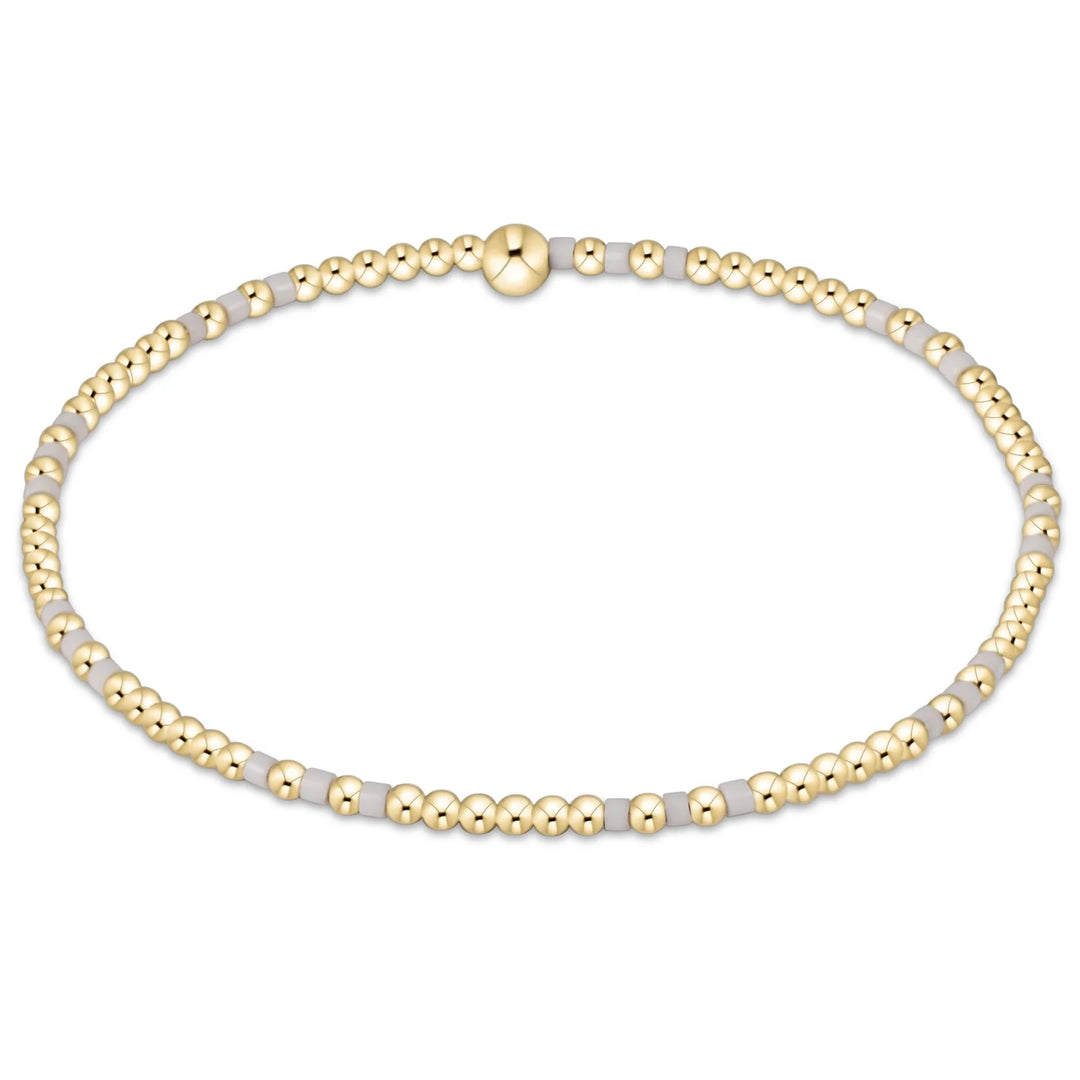 Enewton: hope joy pattern 2mm bead bracelet - milkshake