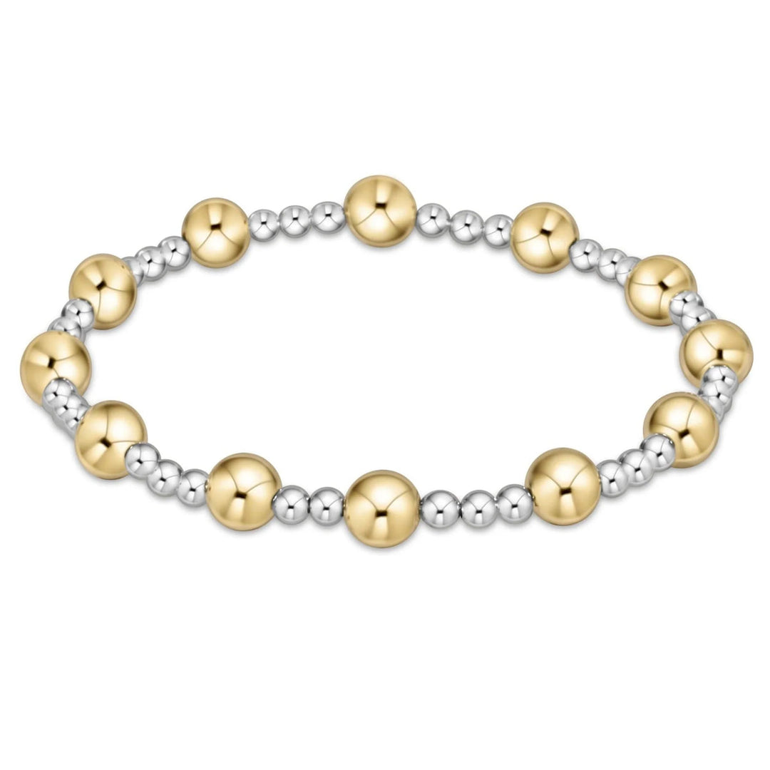 Enewton: Classic Sincerity Pattern Bead Bracelet - Mixed Metal
