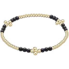 Enewton: signature cross gold bliss pattern 2.5MM hematite