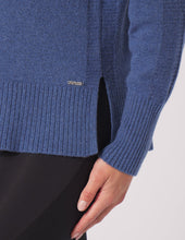 Load image into Gallery viewer, Glyder: Elevated Knit Crew Neck Top in Washed Blue
