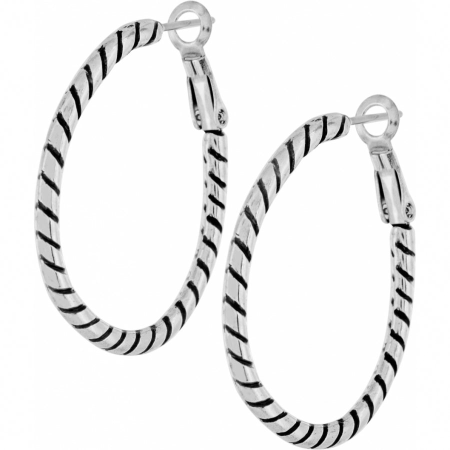 Brighton: Twist Oval Hoop Charm Earrings