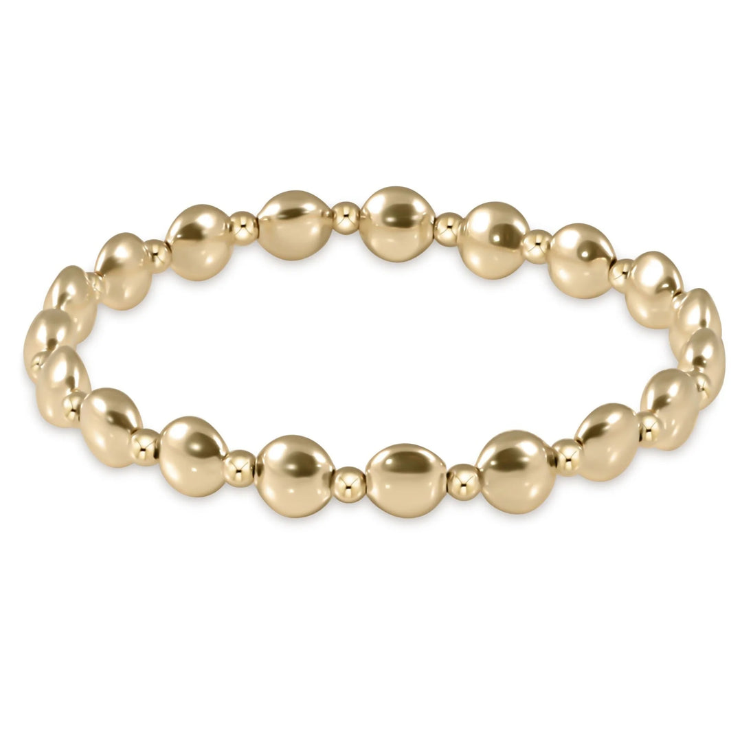 Enewton: Honesty Gold Grateful Pattern 6MM Bead Bracelet