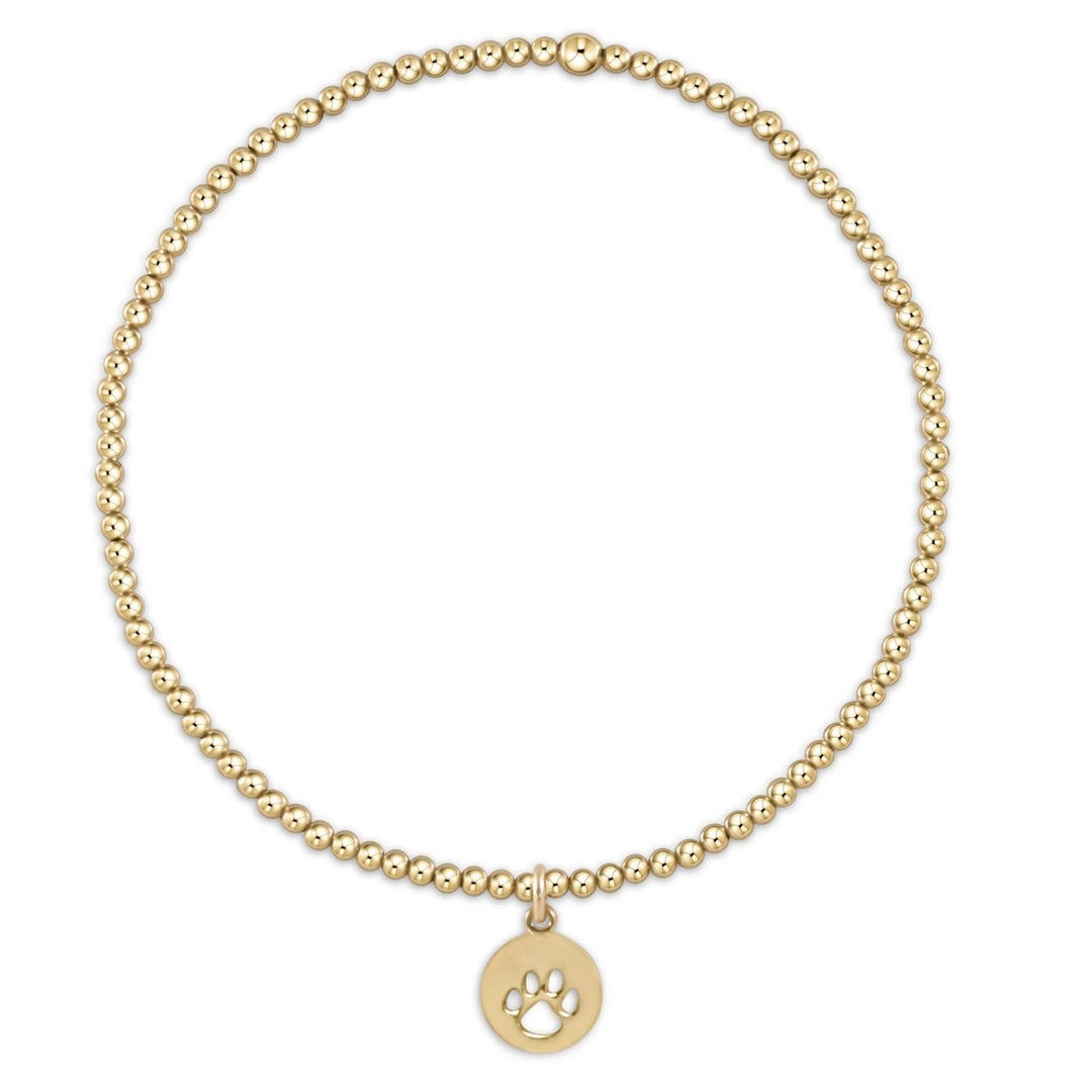 Enewton: Classic Gold Bead Bracelet Paw Print Small Gold Disc