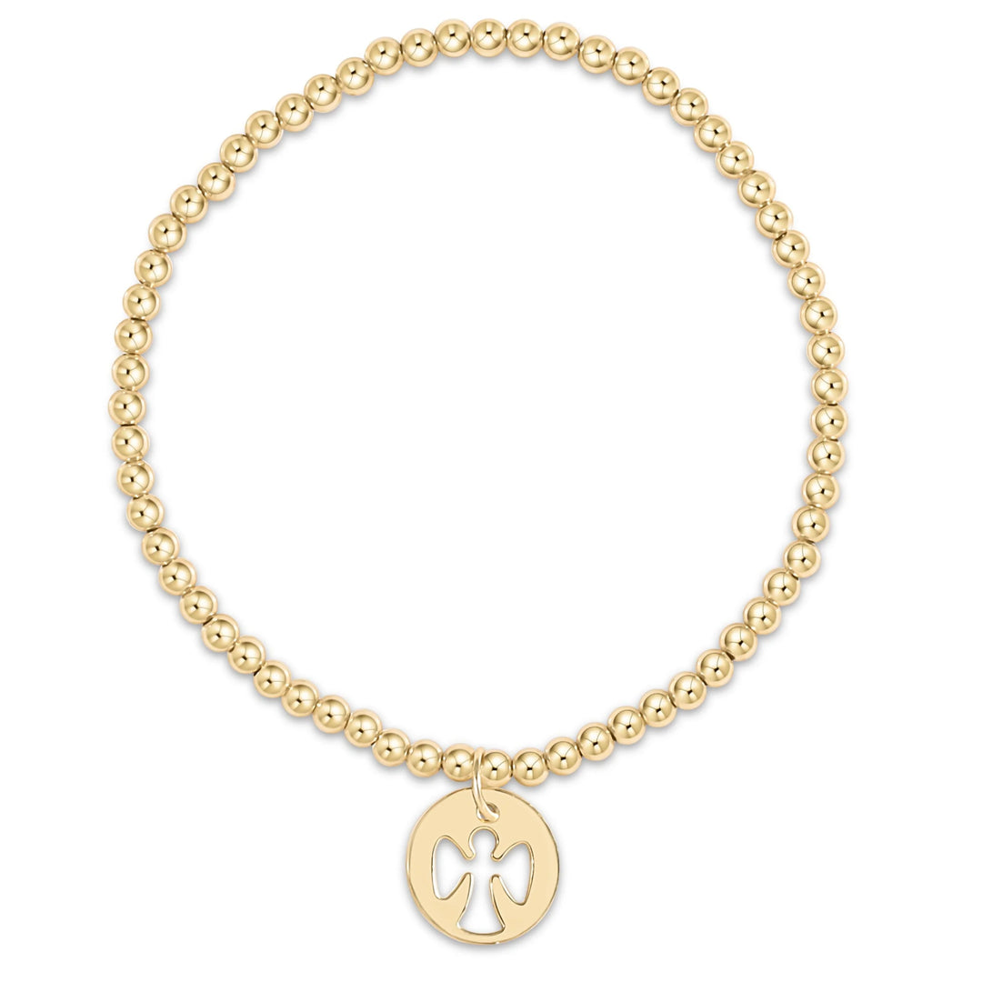 Enewton: Classic Gold Bead Bracelet Guardian Angel Small Gold Disc