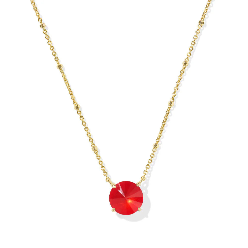 Kendra Scott: Jolie Short Pendant Gold Red Illusion