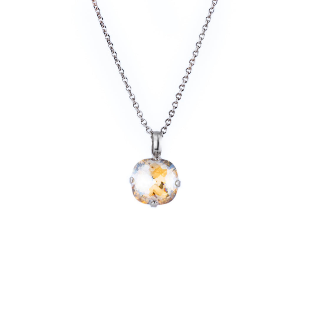 Mariana: Cushion Cut Silver Pendant in "Golden Shadow" N-5326/4-216-RO