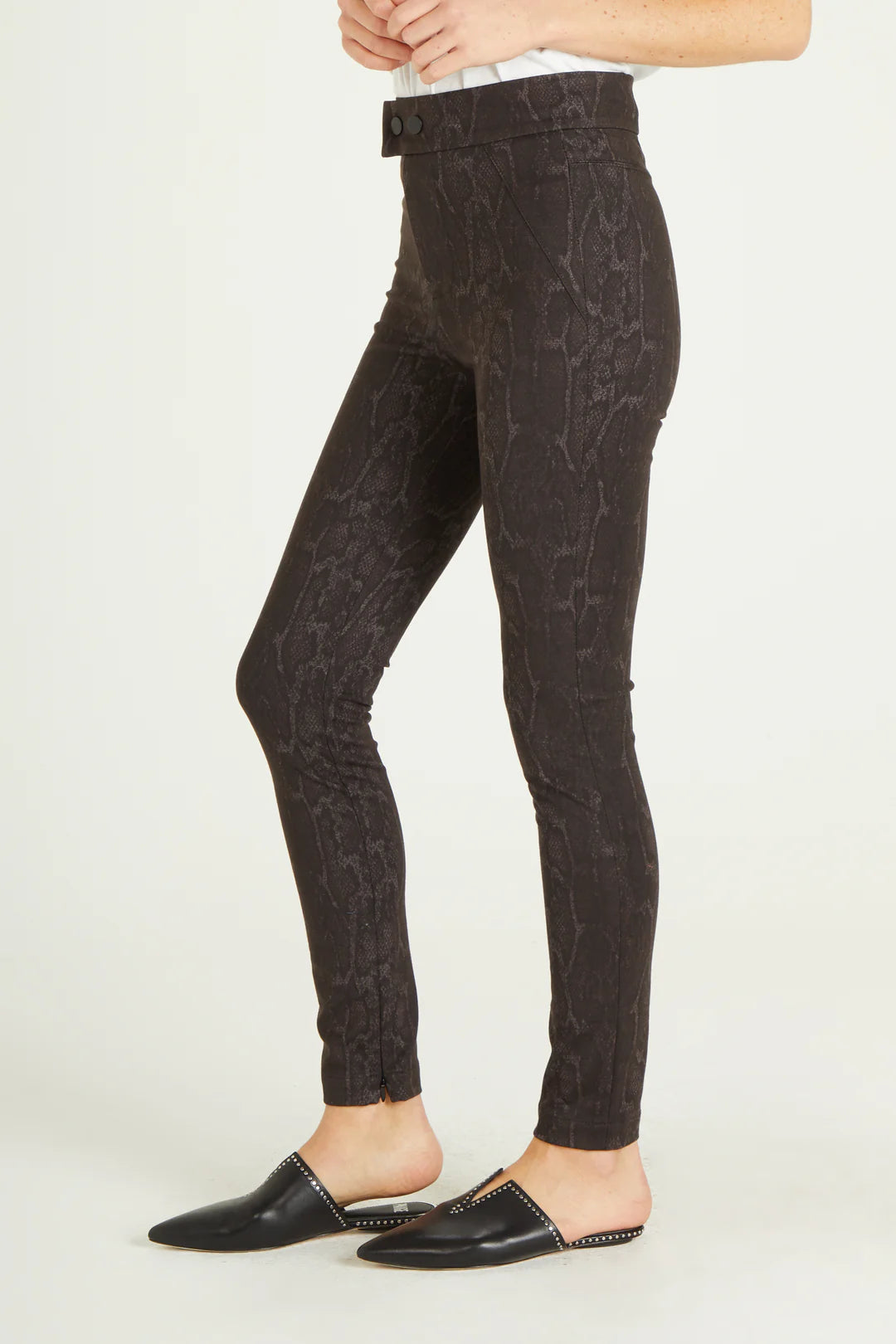 Dear John: Nina Highrise Legging - Mocha Snake - The Vogue Boutique