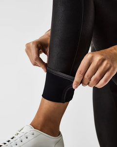 Spanx: Faux Leather Fleece-Lined Legging In Black