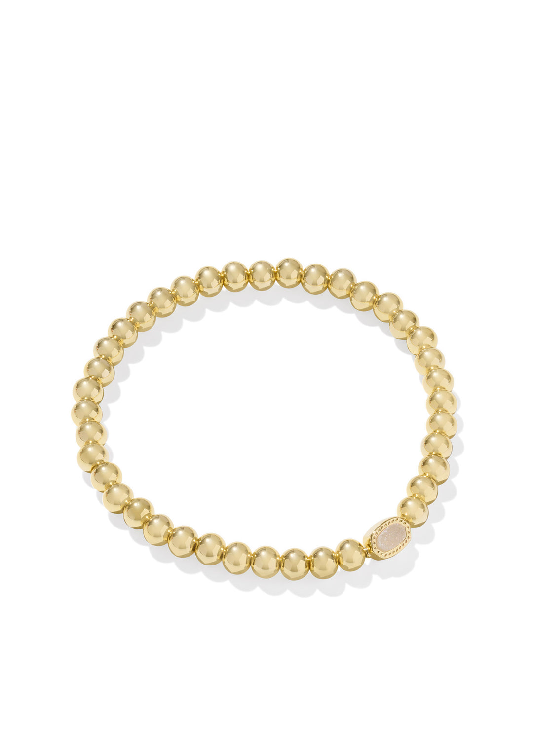 Kendra Scott: Mini Elaina Stretch Bracelet in Gold Iridescent Drusy