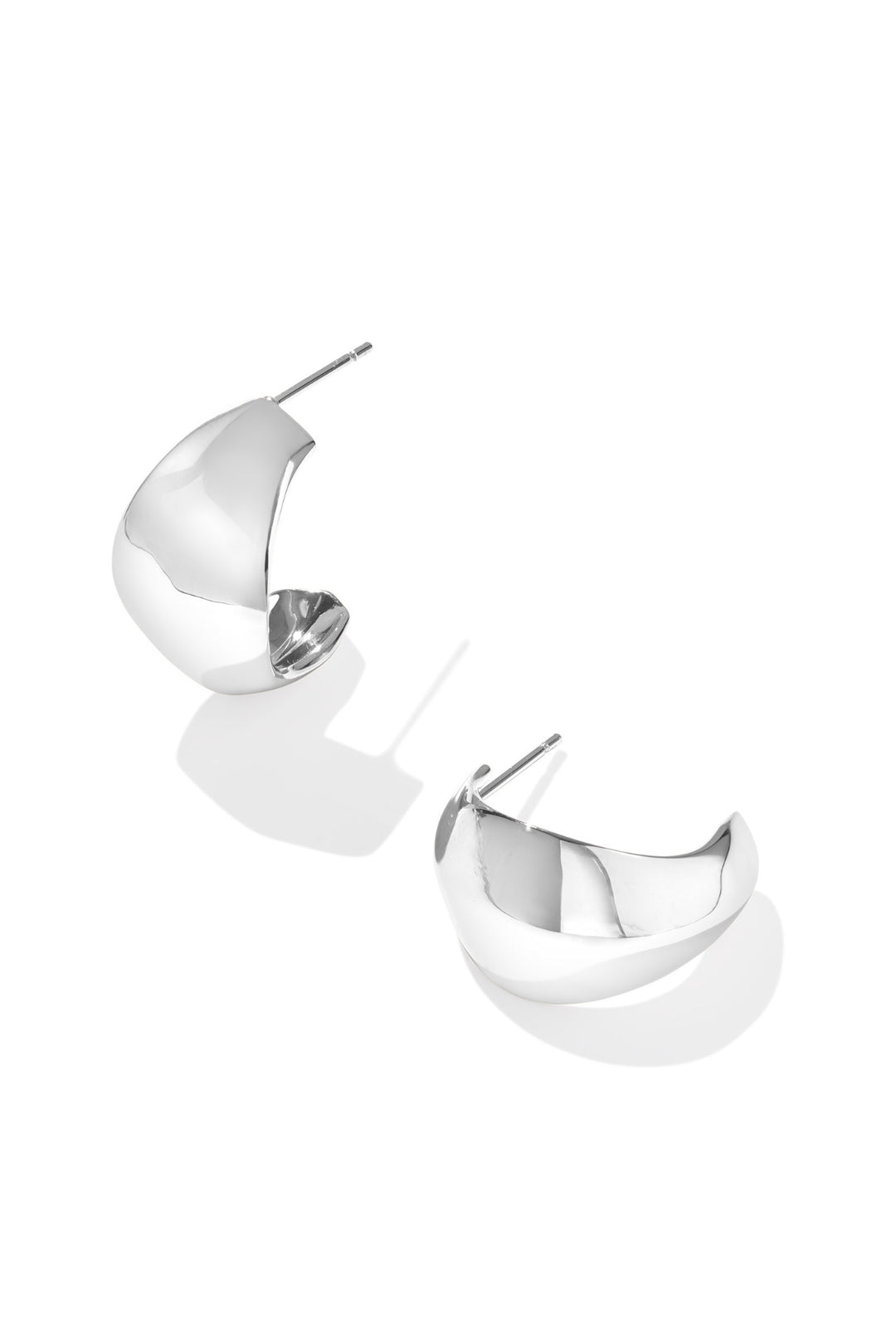 Kendra Scott: Krista Metal Hoop Earrings in Silver