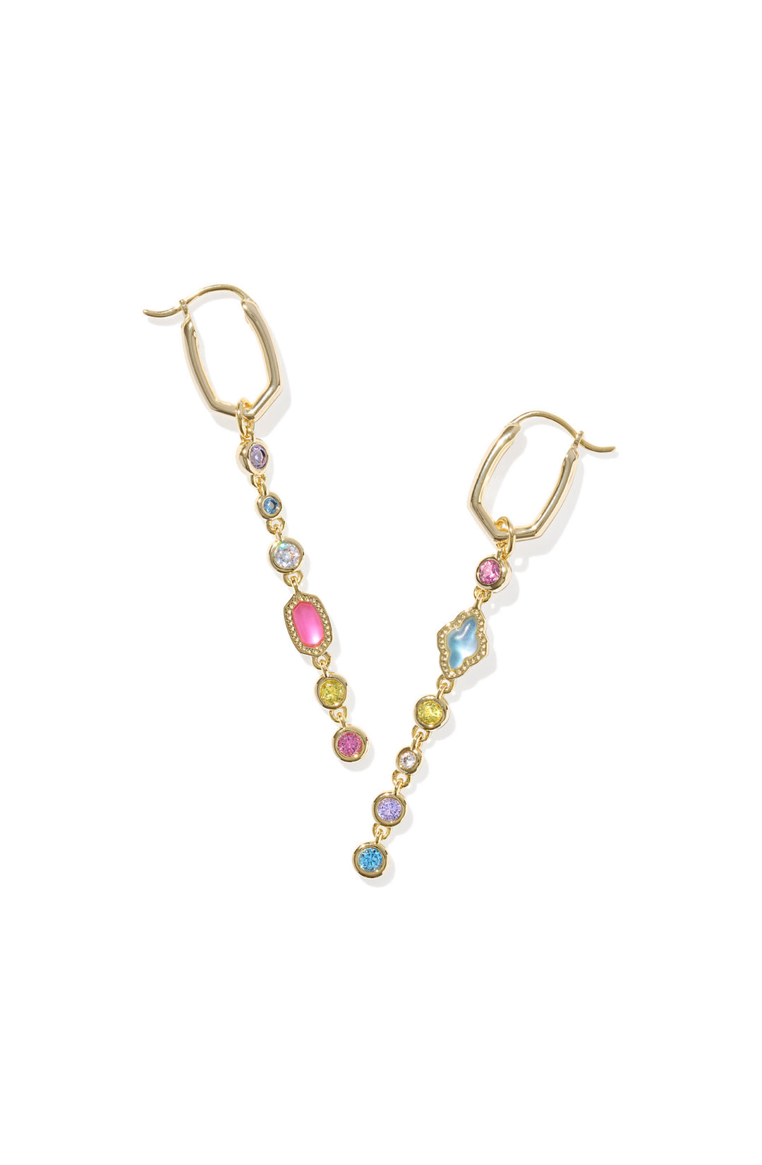 Kendra Scott: Mini Elisa Abbie Huggie Earrings in Gold Multi Mix