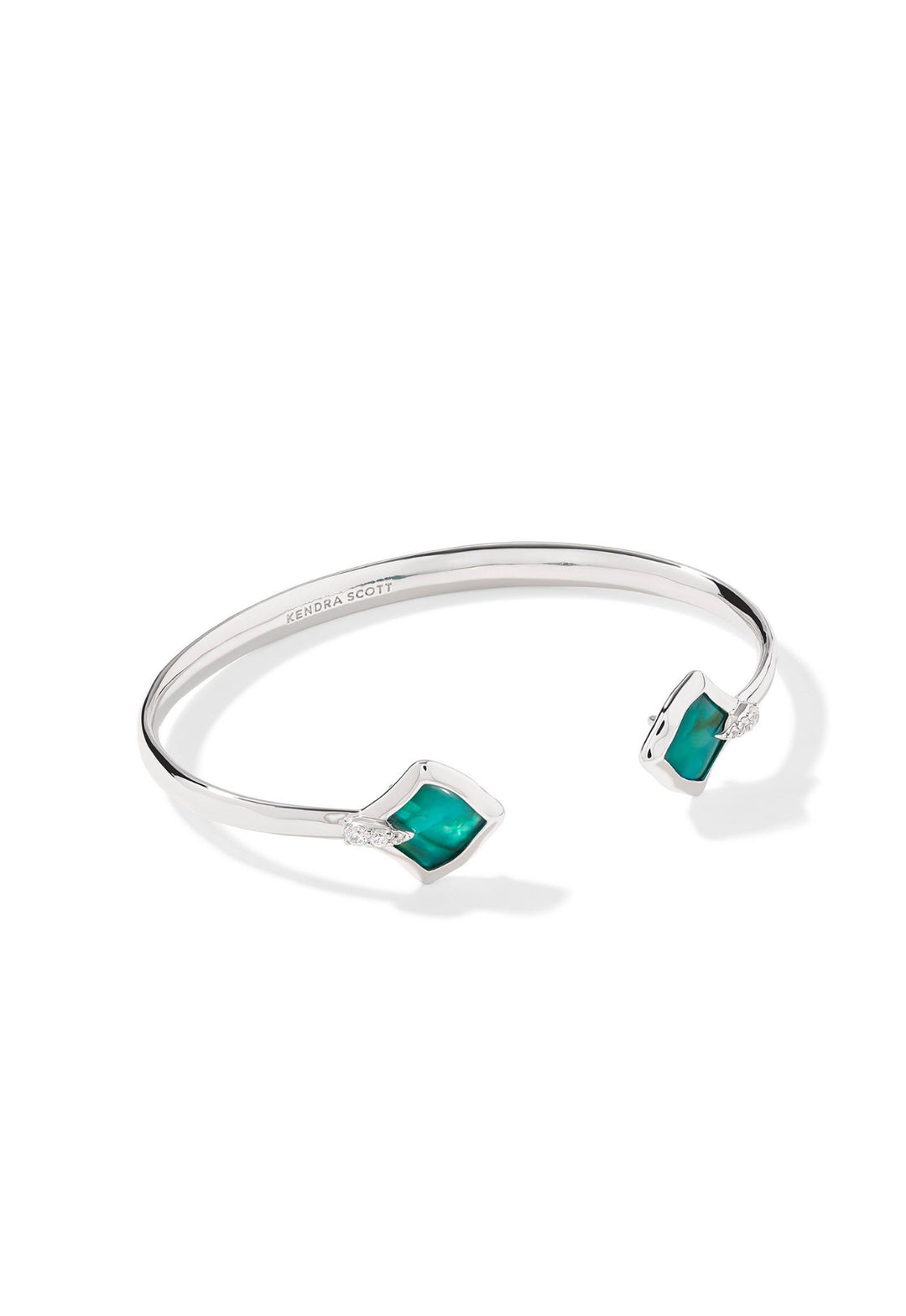 Kendra Scott: Joelle Cuff Bracelet in Silver Bright Aqua Illusion