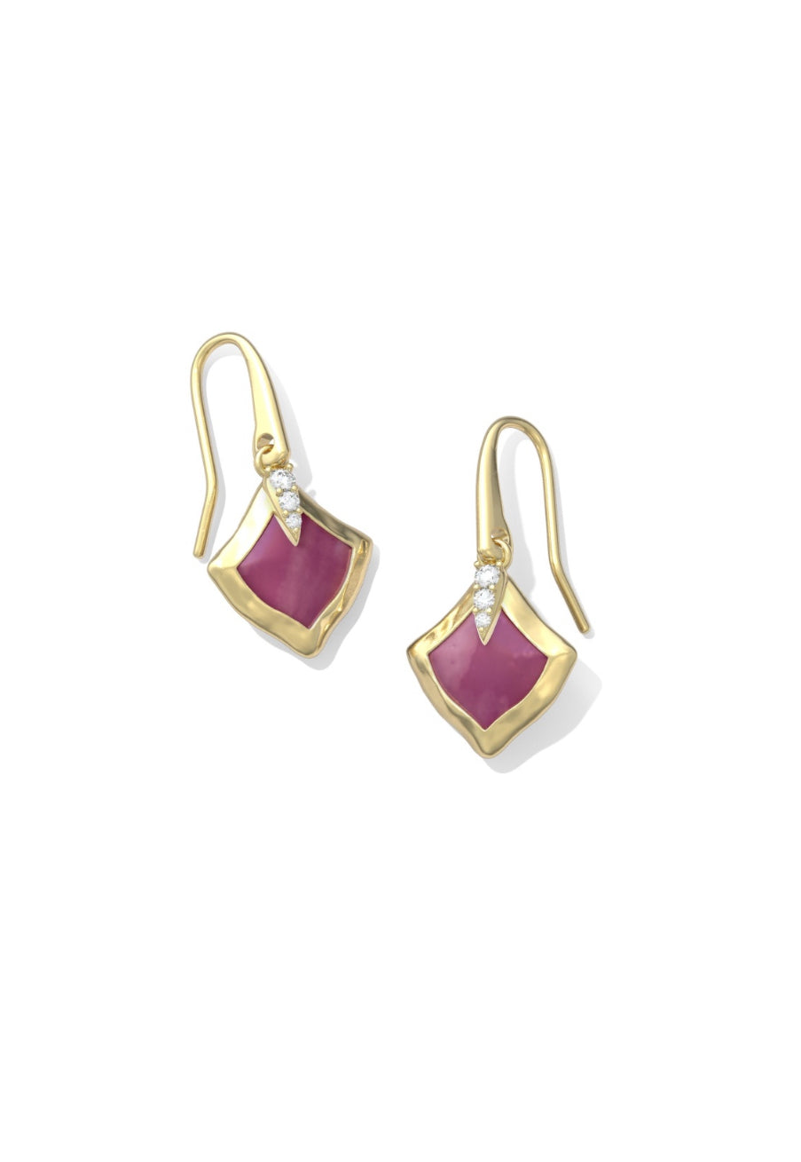Kendra Scott: Joelle Small Drop Earrings in Gold Azalea Illusion