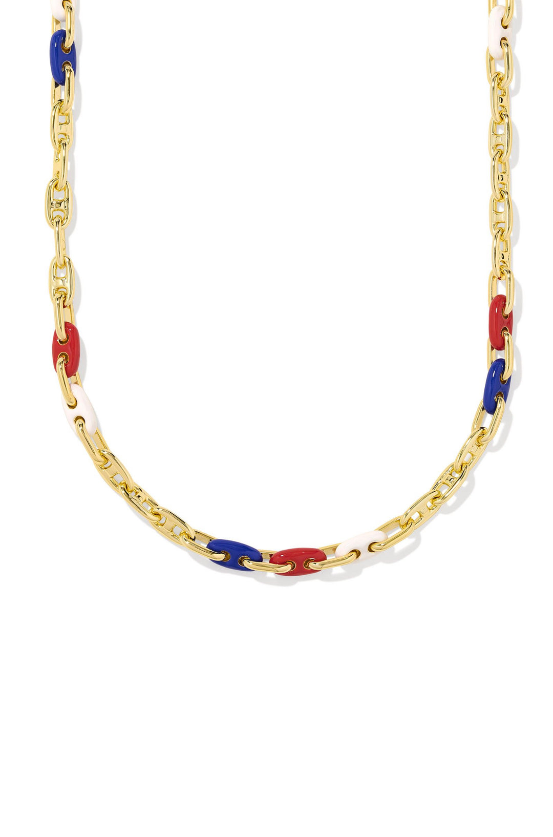Kendra Scott: Bailey Chain Necklace in Red White Blue Mix