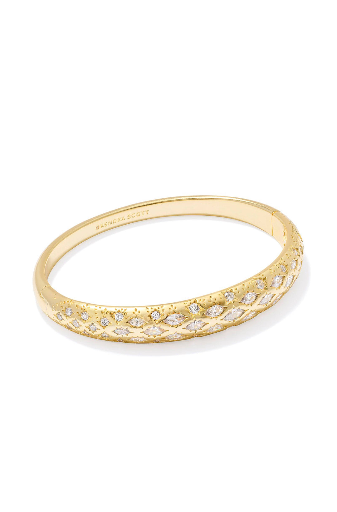 Kendra Scott: Holland Bangle Bracelet in Gold White Crystal