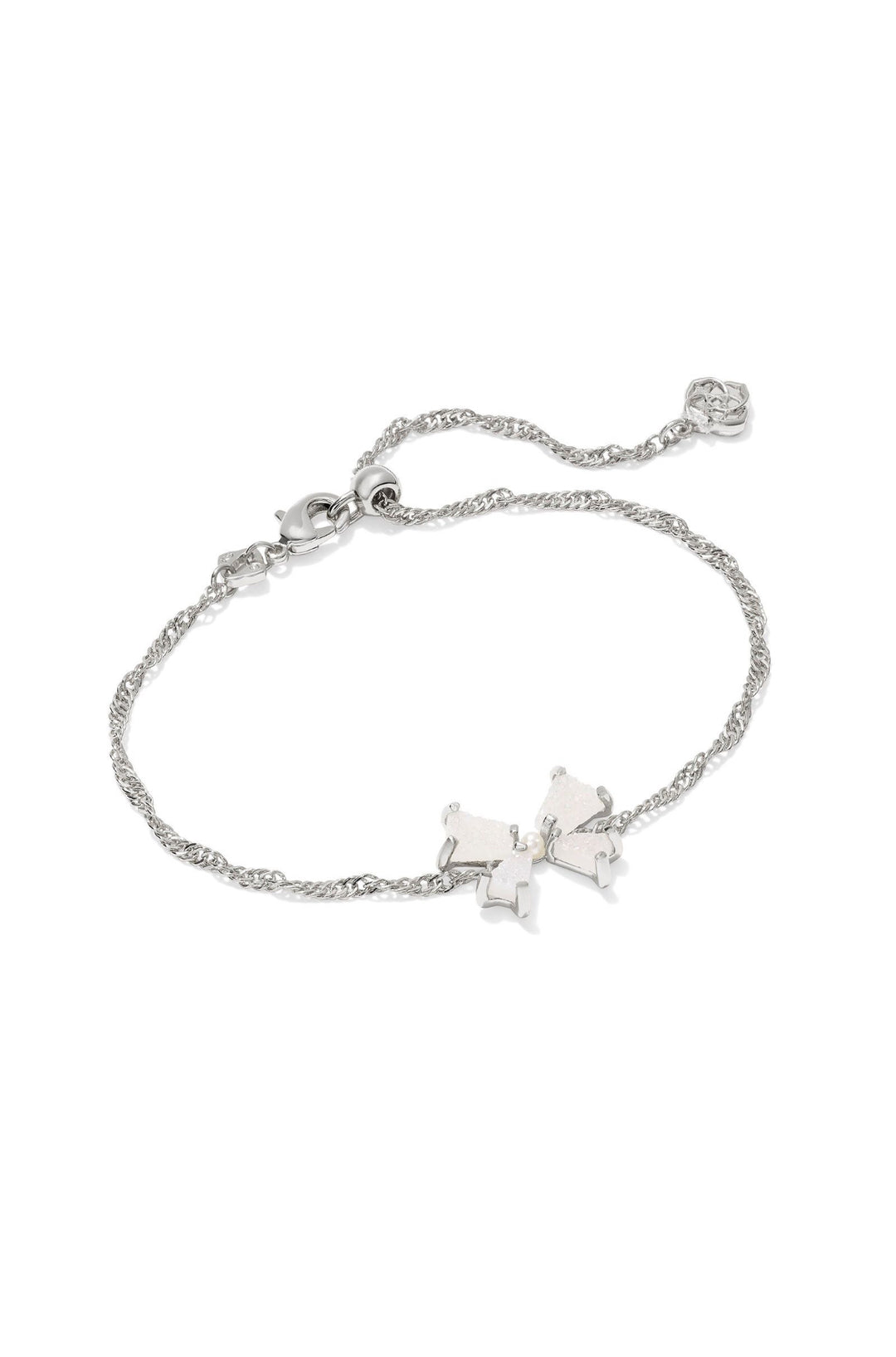 Kendra Scott: Blair Bow Small Delicate Chain Bracelet in Iridescent Drusy
