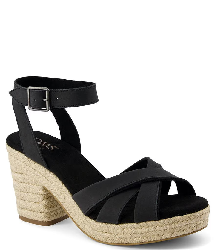 Toms: Majorca Strappy Sandals in Black