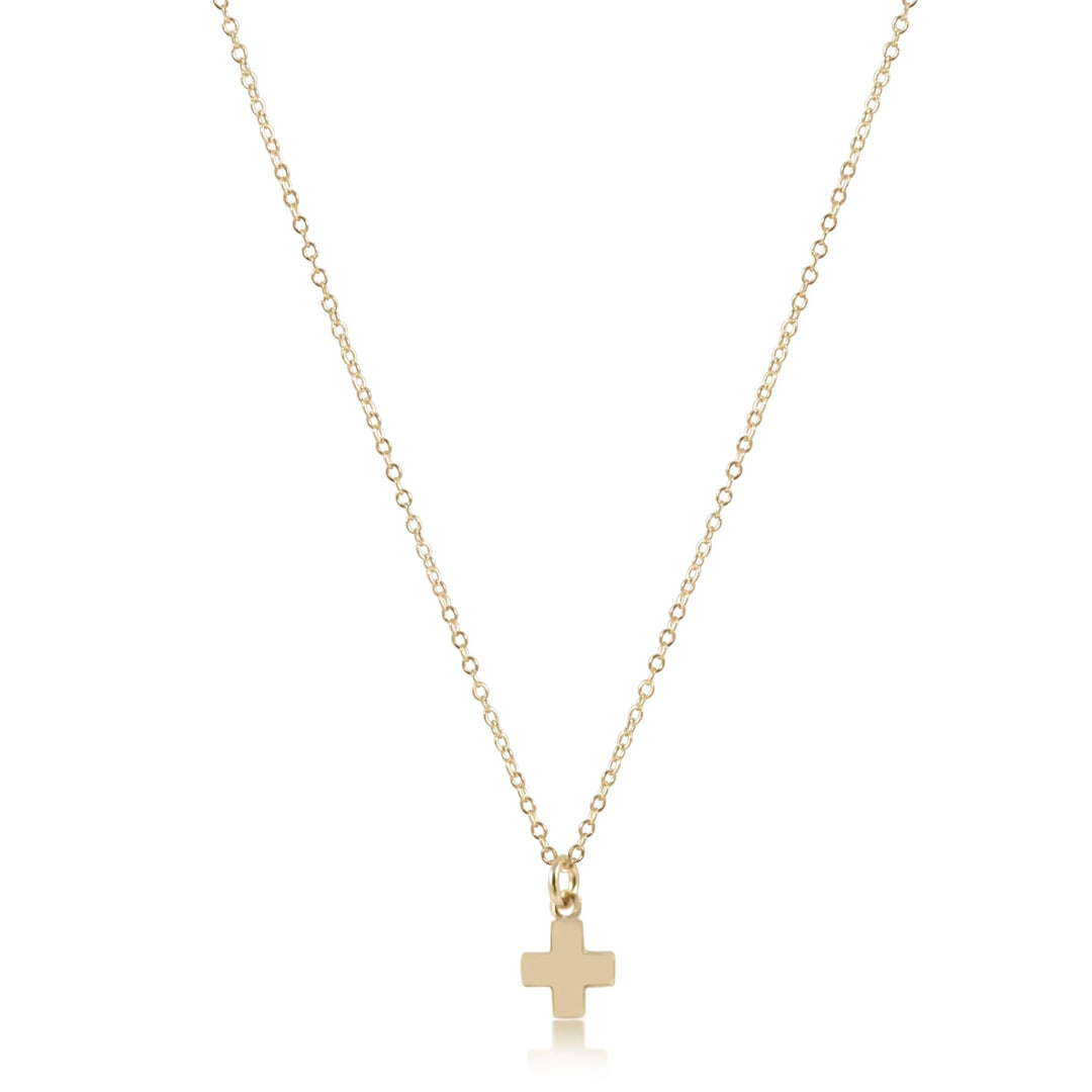 Enewton: 16" Necklace Gold Signature Cross Small