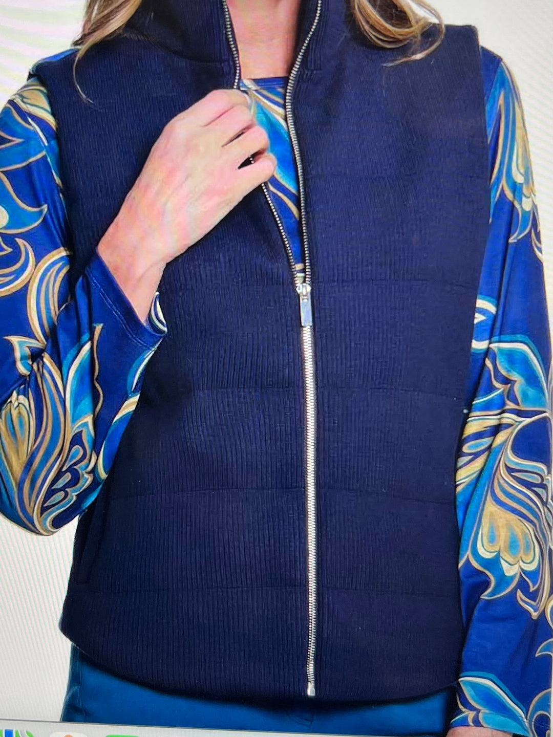 Multiples: Quilted Vest in Midnight (M45411VM)