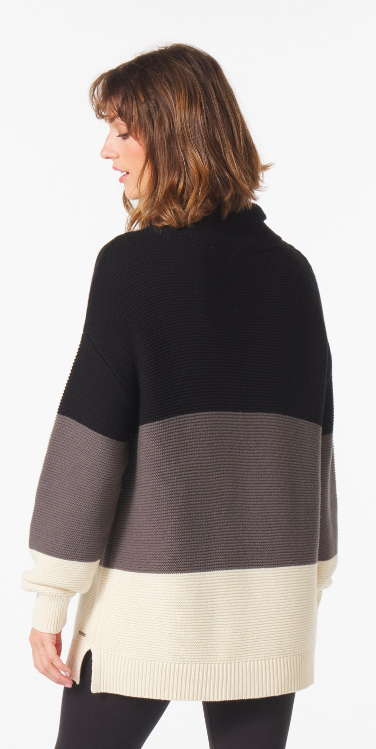 Glyder: Aspen Sweater in Black, Carbon, and Oatmilk