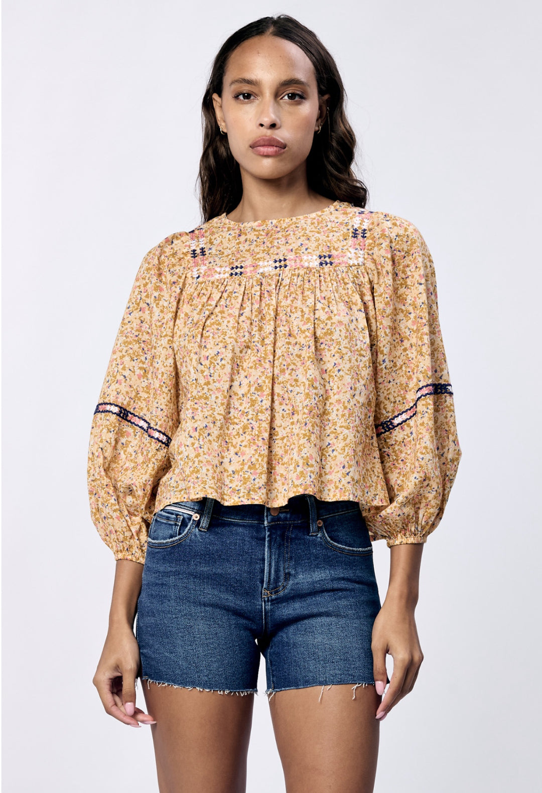 Dear John: Fernande Blouse in Marigold Ditsy