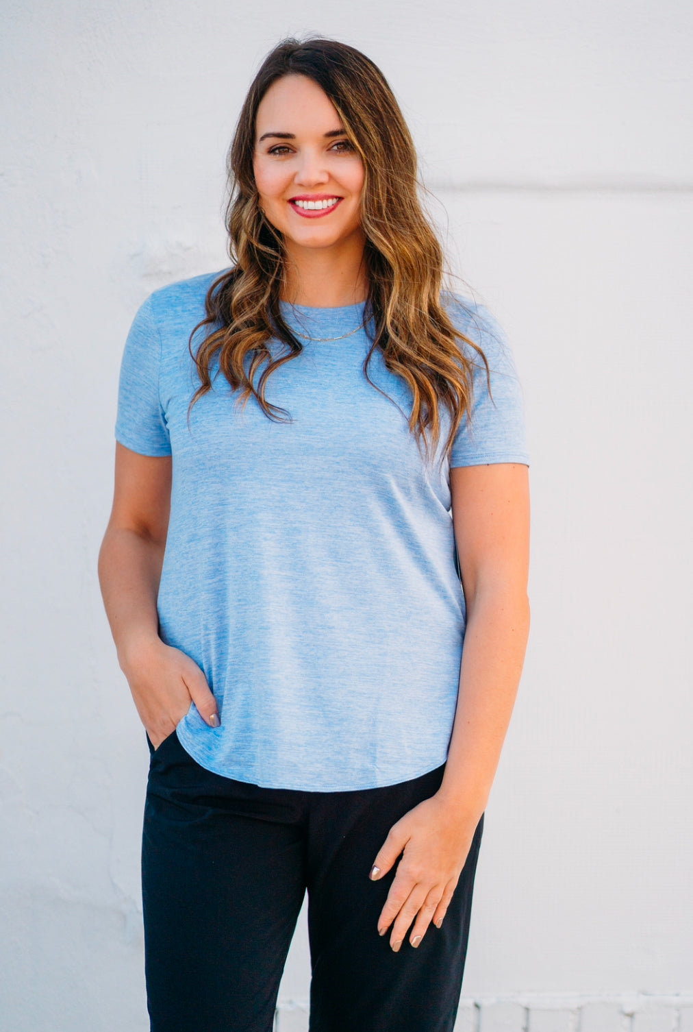 Skechers: Athletic Top in White and Lavender TS105