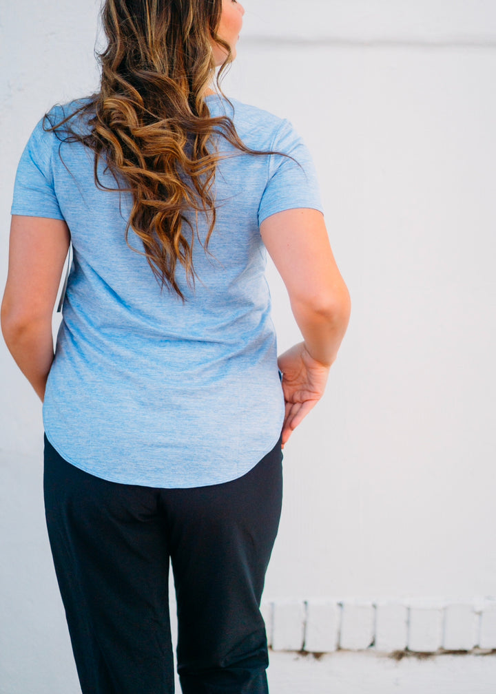 Skechers: Athletic Top in White and Lavender TS105