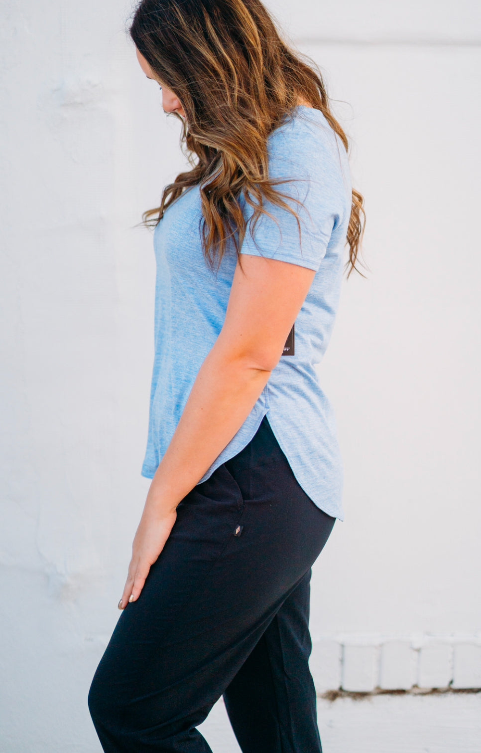 Skechers: Athletic Top in White and Lavender TS105