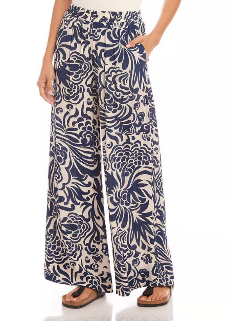 Karen Kane: Wide Leg Pants in Print