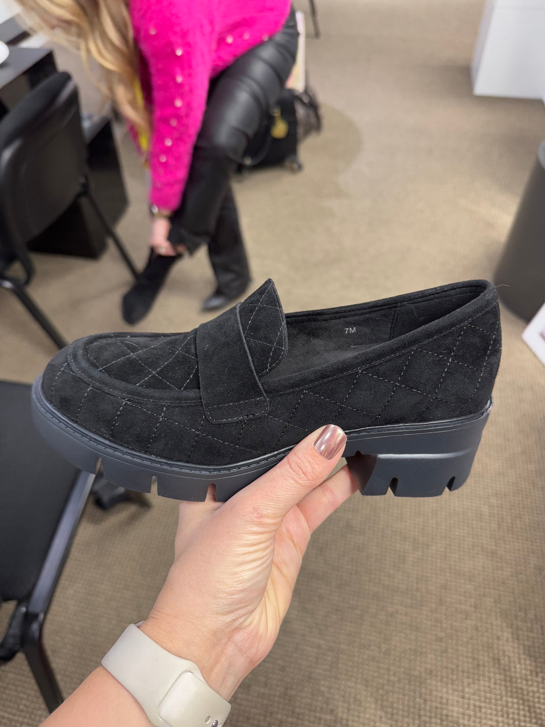 Vaneli: Narda Black Suede Shoe