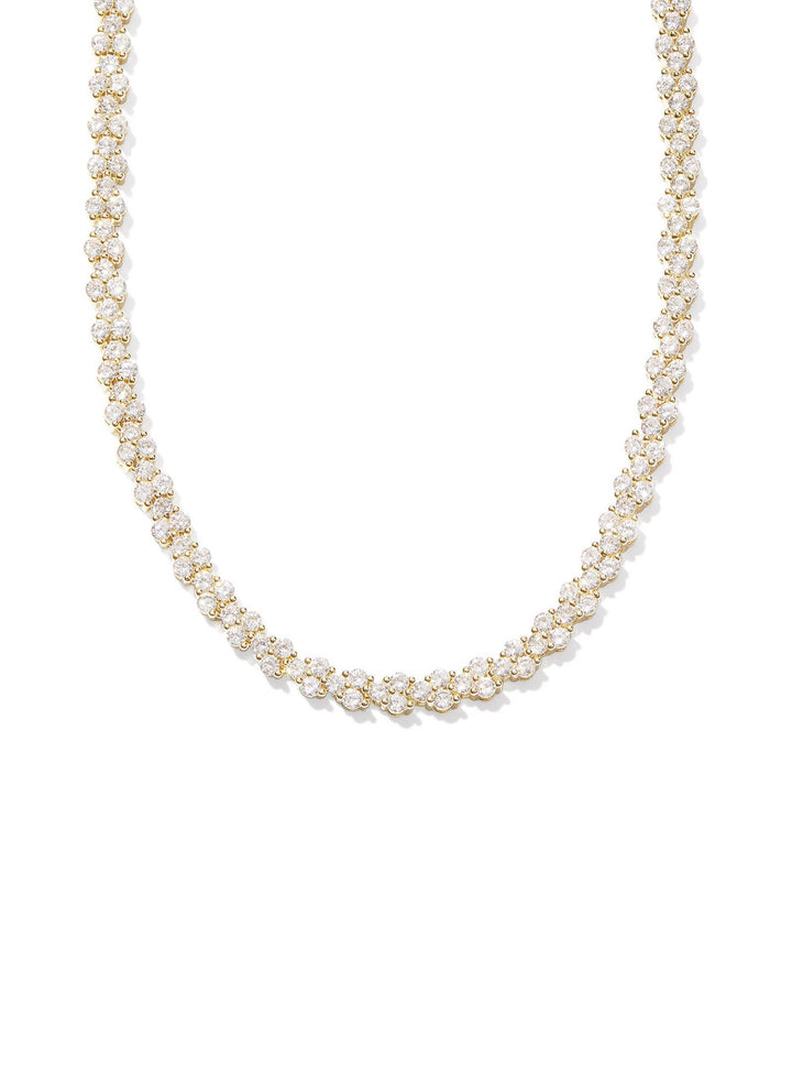 Kendra Scott: Emery Tennis Necklace in White Crystal