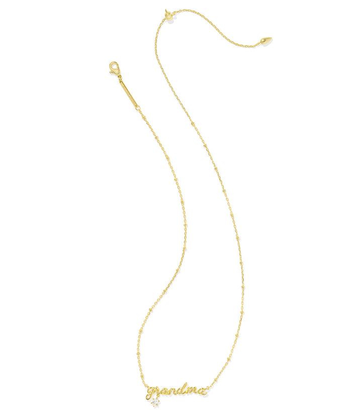 Kendra Scott: GRANDMA Crystal Short Pendant Necklace in Gold