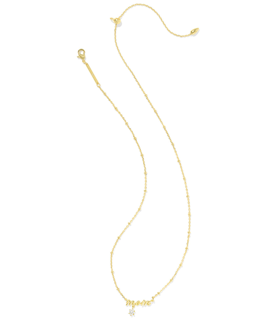 Kendra Scott: MOM Crystal Short Pendant Necklace in Gold