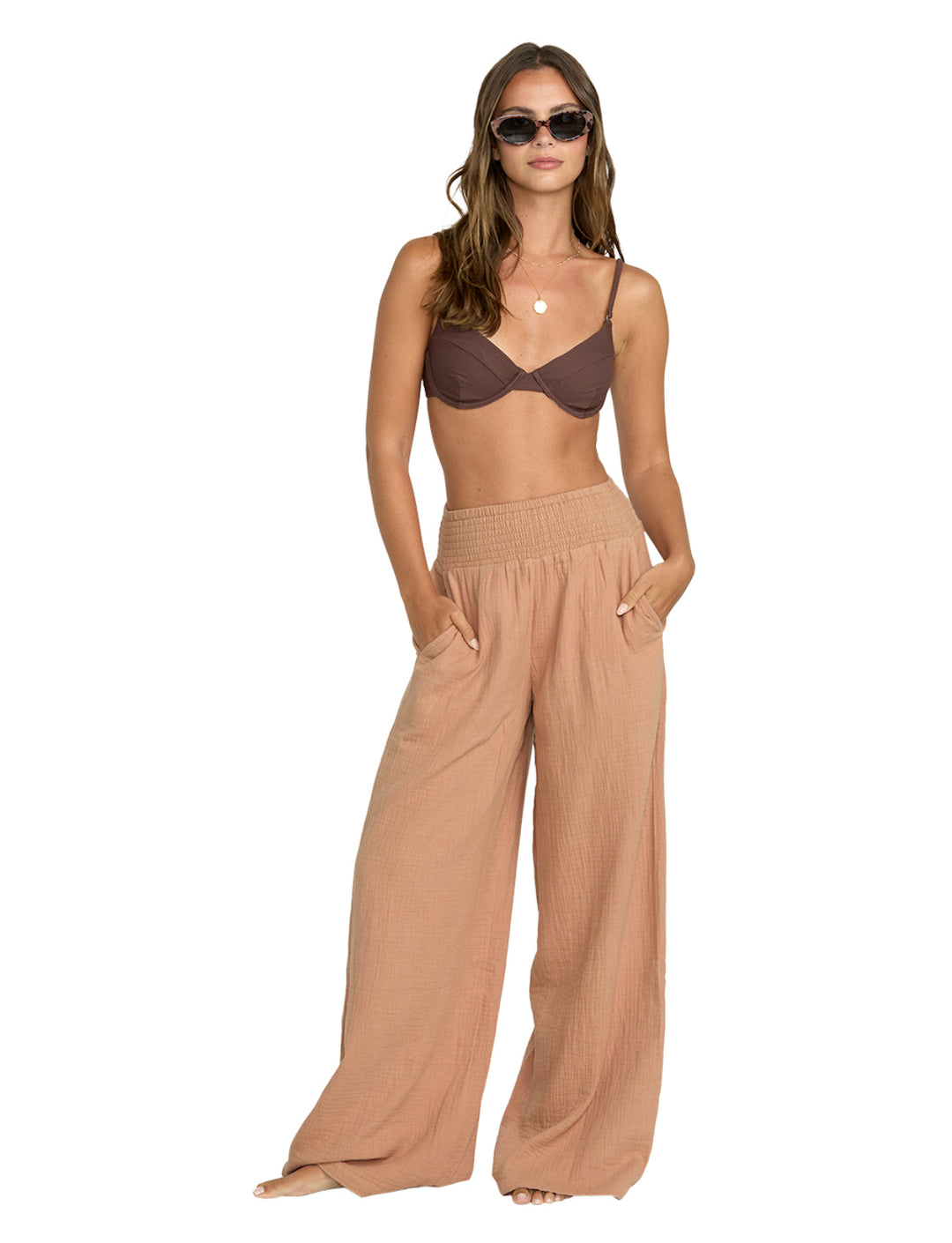 Billabong: New Wave Gauze Pant in Rinse Blue