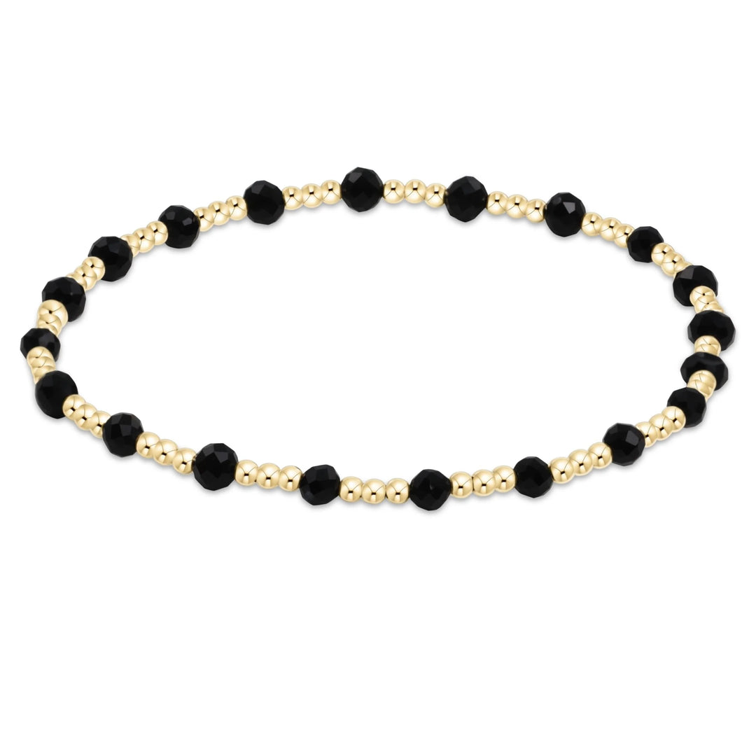 Enewton: Gold Sincerity Bracelet Faceted Onyx