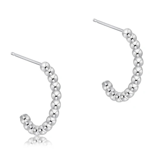 Enewton: Beaded Classic 1" Post Hoop - 2mm Sterling