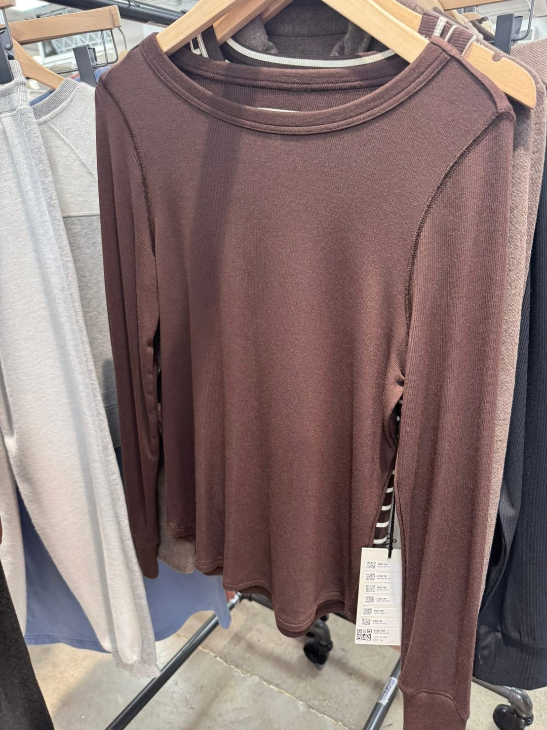 Thread & Supply: Stacy Top in Brown T1390MSTS