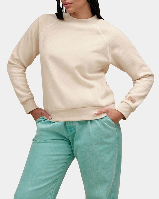 UGG: Classic Crewneck in Sand Heather