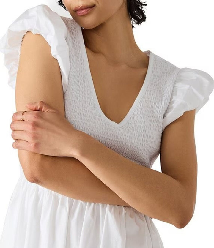 Steve Madden: Gray Dress in White White