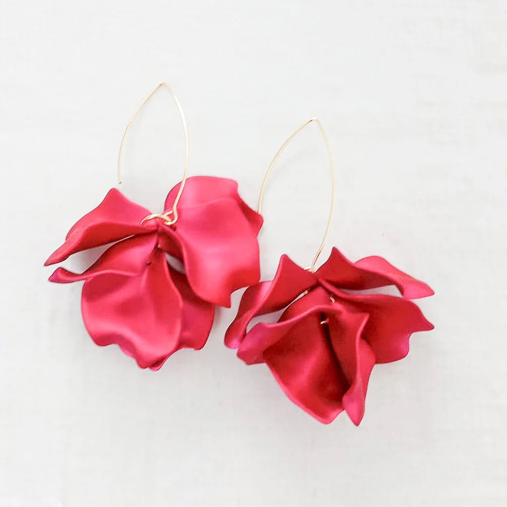 Virtue: Hyacinth Tiered Marquis Earrings in Pink 3204H