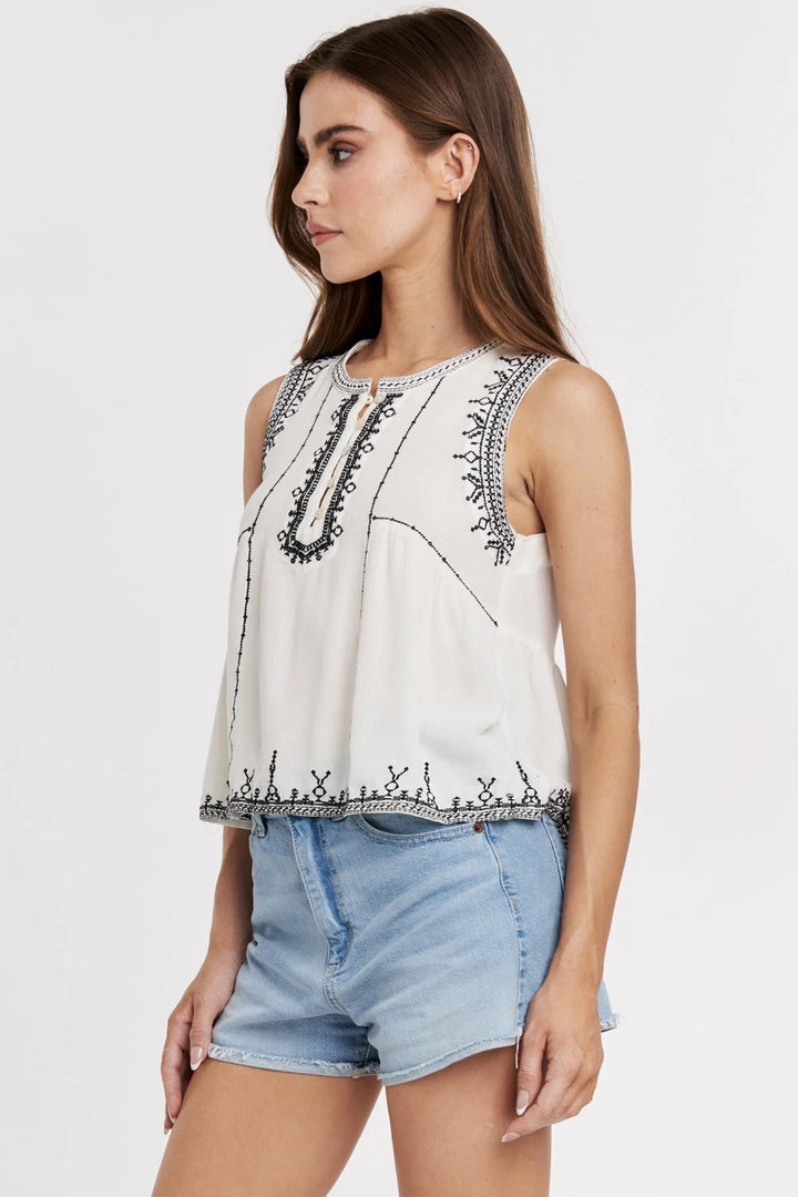 Another Love: Kit Tank in Cream/Black