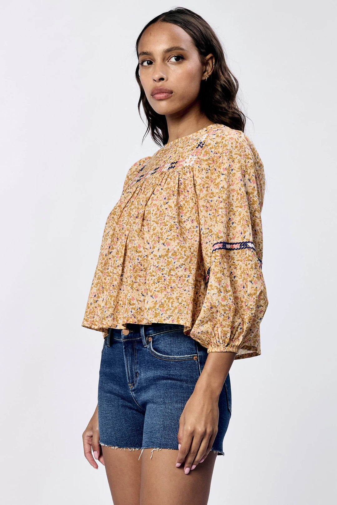 Dear John: Fernande Blouse in Marigold Ditsy