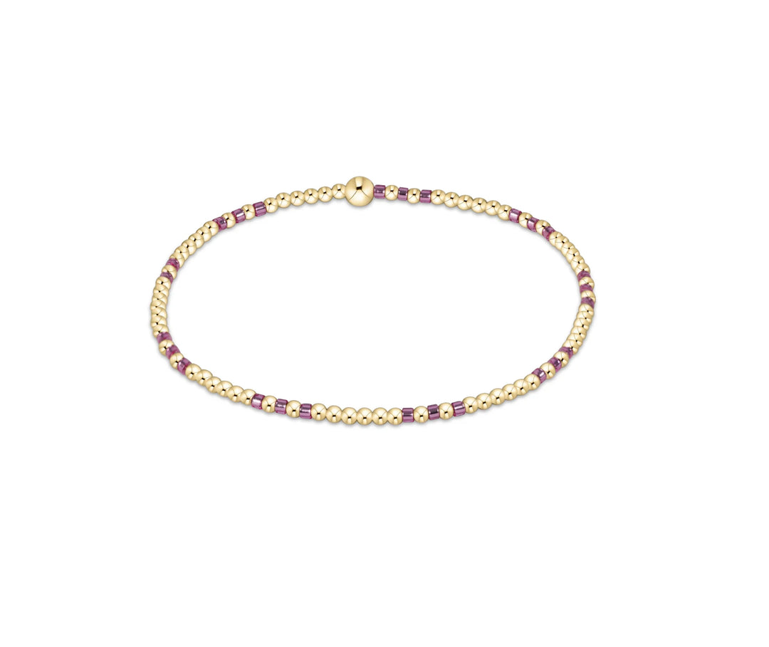 Enewton: hope joy pattern 2mm bead bracelet - pink metallic
