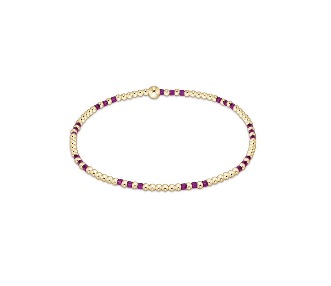 Enewton: hope joy pattern 2mm bead bracelet - fuchsia