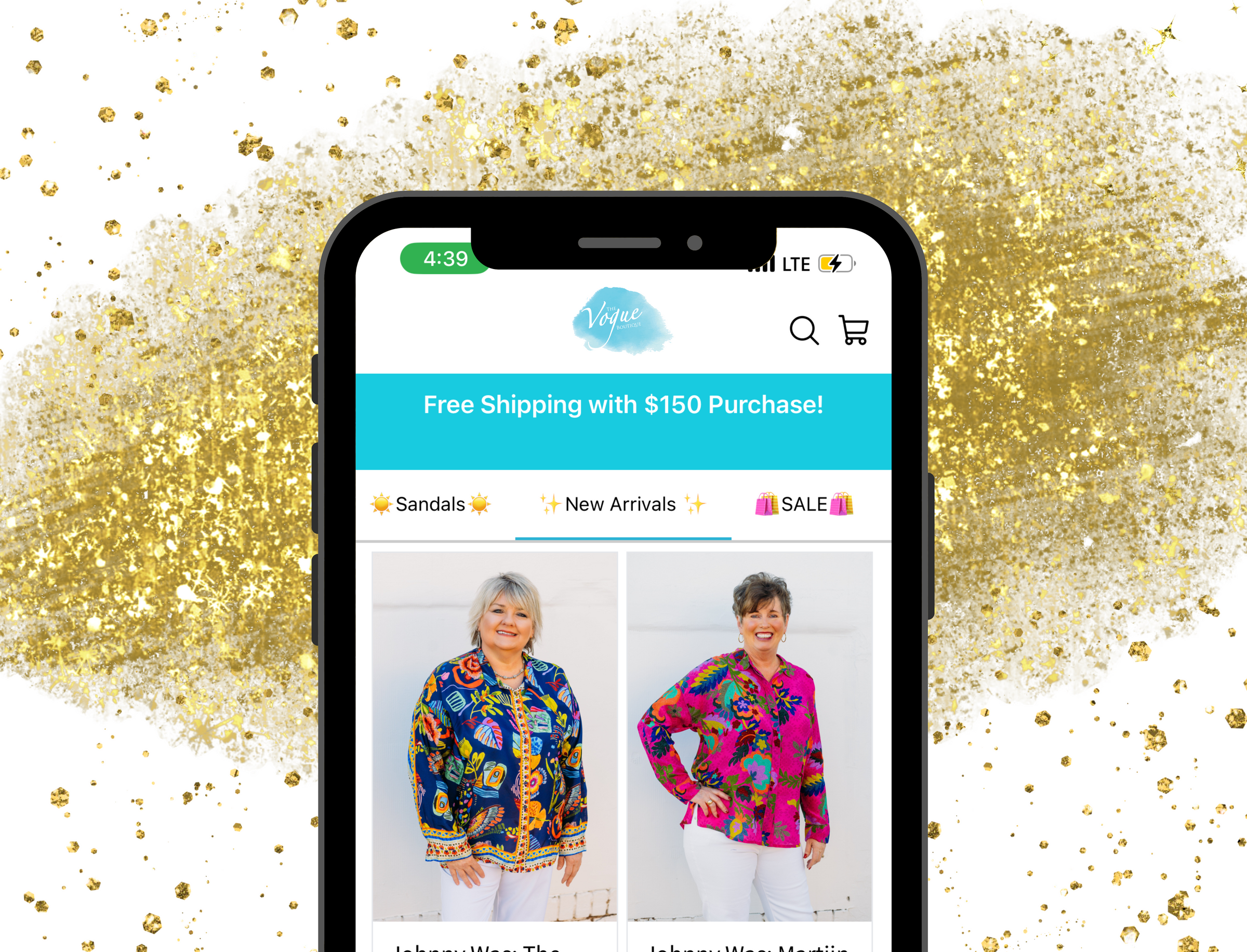 Image for the Vogue Boutique App has smartphone and app information