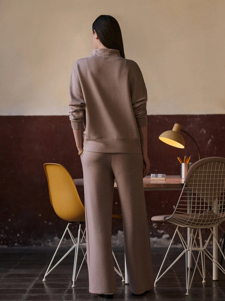 Varley: Oakdale Sweat in Taupe Marl (VAR01897)