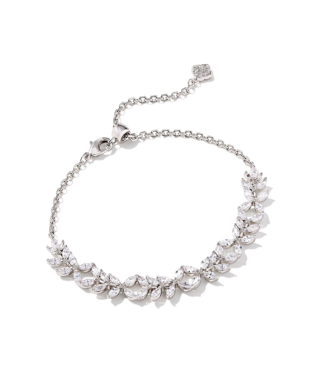 Kendra Scott: Rosalie Tennis Bracelet in silver White Crystal