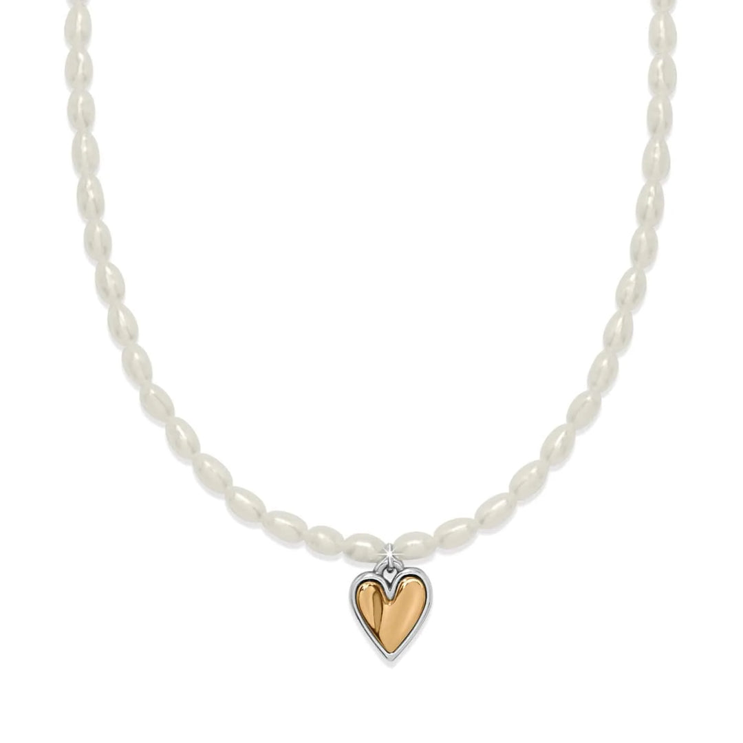 Brighton: Cascade Embrace Pearl Heart Necklace (JM0137