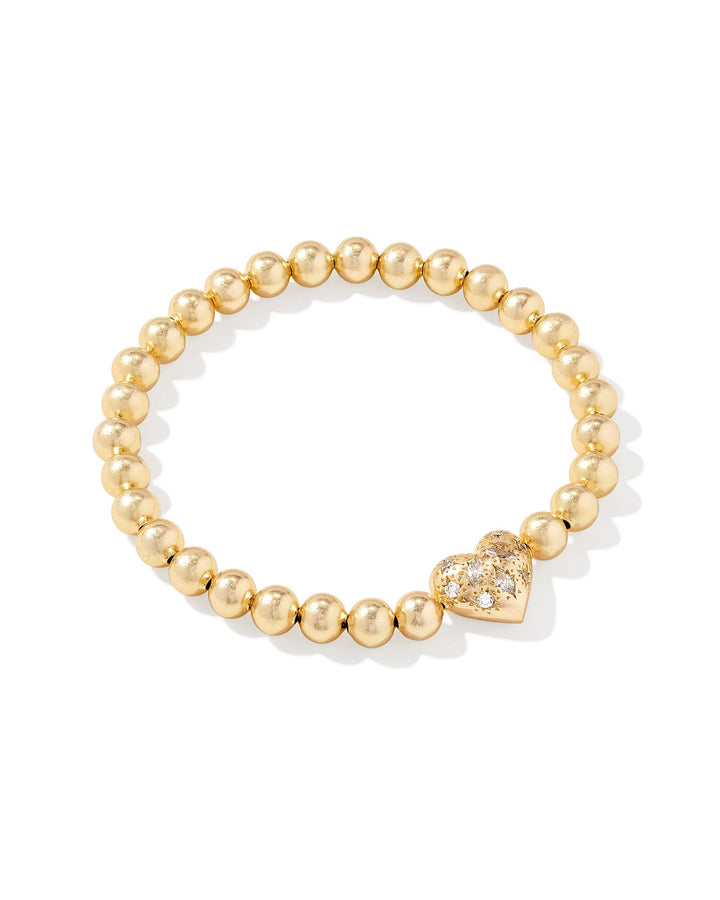 Kendra Scott: Holland Heart Stretch Bracelets in White Crystal