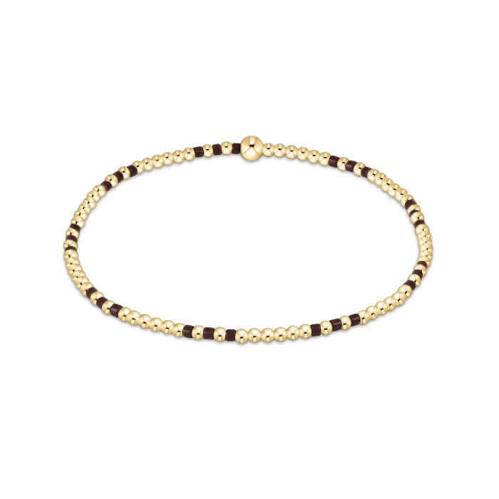 Enewton: hope joy pattern 2mm bead bracelet - chocolate